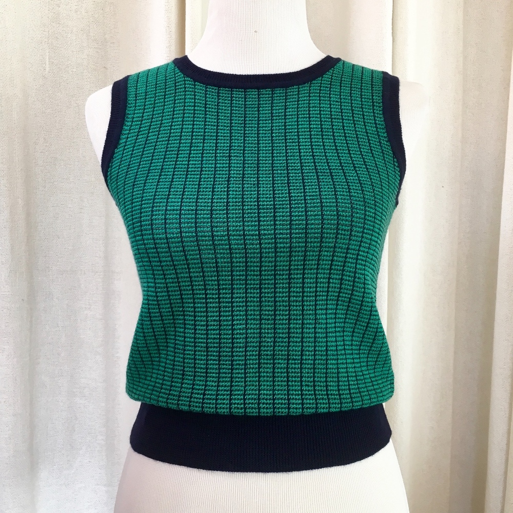 💖SOLD💖 BCBG Tarin Sweater Green Navy Combo XS